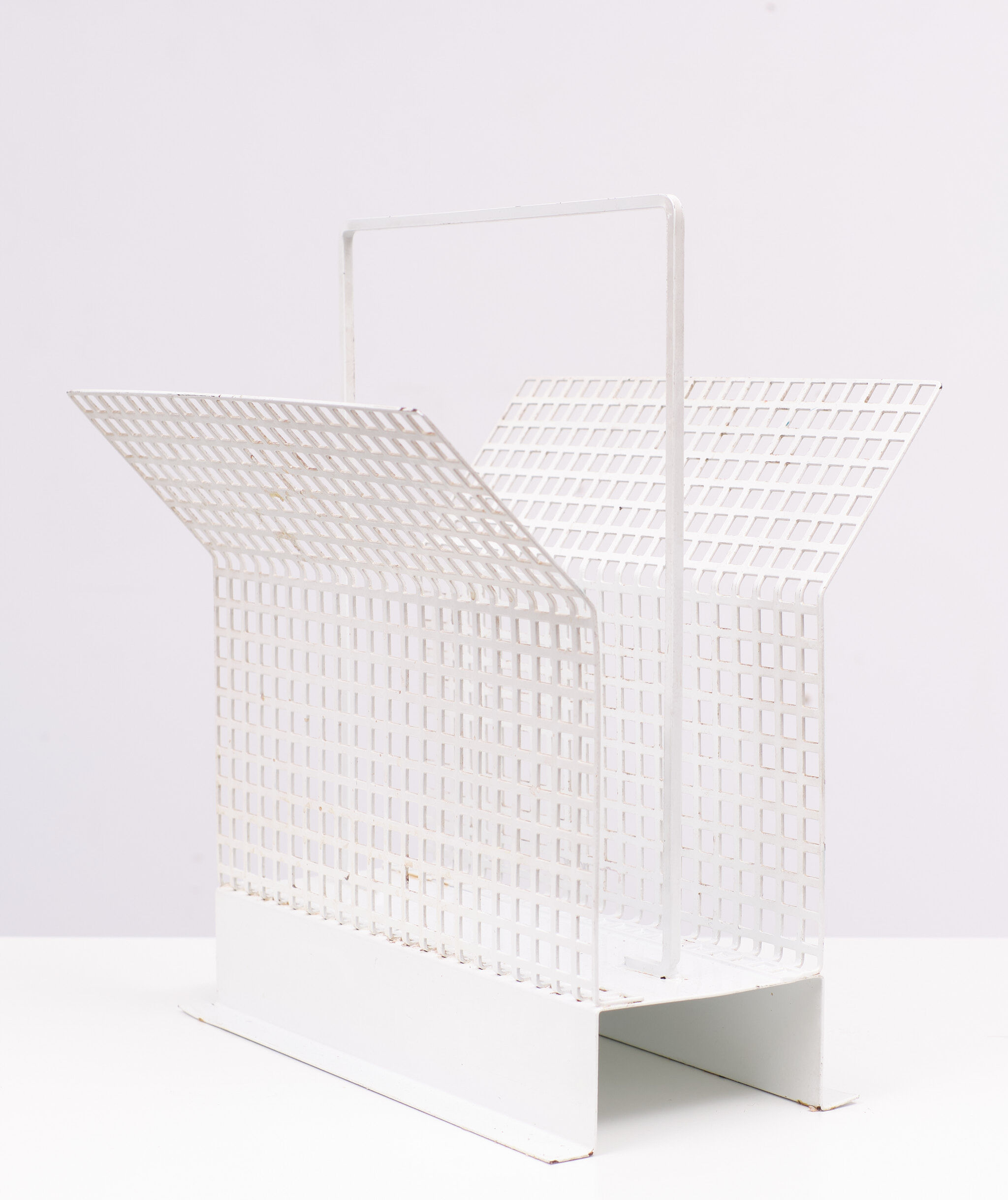 Perforated Metal News Paper Rack, 1960s, France