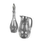 Set consisting of a decanter and a crystal broc of the same model