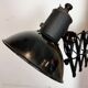 Industrial Black Enamel Scissor Wall Lamp, 1950s