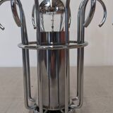 Lampe moderniste Space age en métal chromé, années 60-70