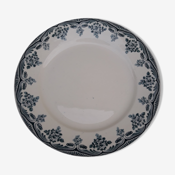Plate in earthenware Boulenger iron earth Choisy Le Roi model Bordeaux diam 23 cm