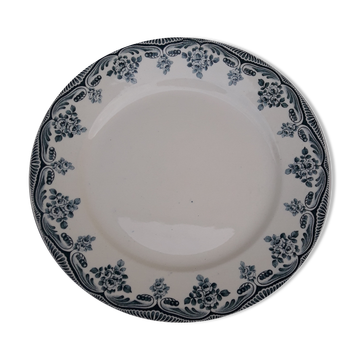 Plate in earthenware Boulenger iron earth Choisy Le Roi model Bordeaux diam 23 cm