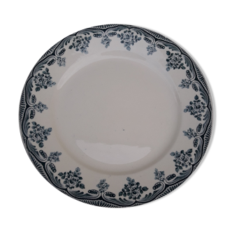 Assiette en faïence Boulenger terre de fer Choisy Le Roi modèle Bordeaux diam 23 cm