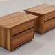 Tables de chevet en noyer italien des années 1970 – élégance italienne intemporelle