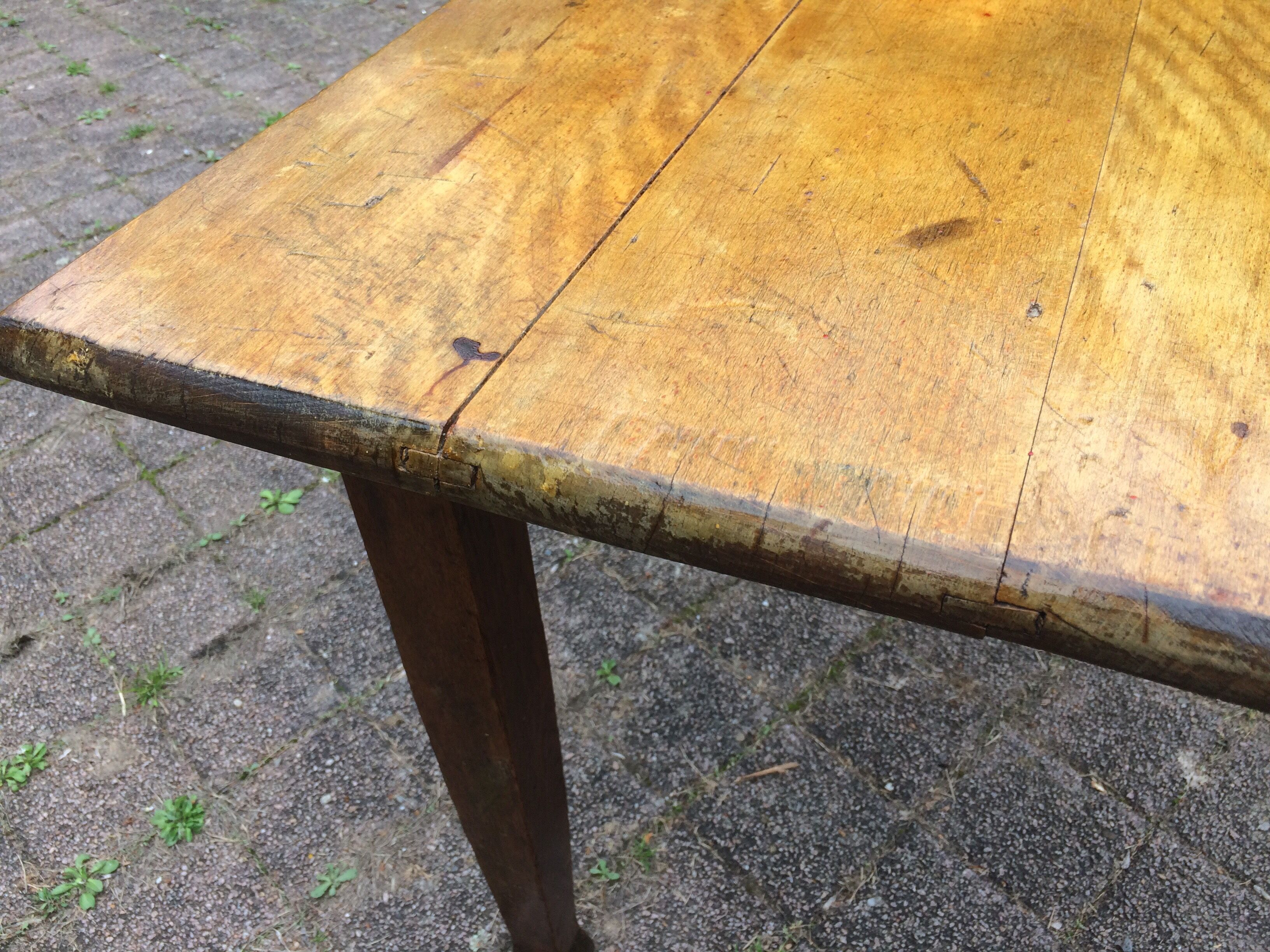 Rustic solid wood kitchen table