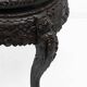 Chinese Qing Dynasty Carved Dragon Table, Ebonized Hardwood