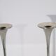Pair of vintage metal candle holders 1970