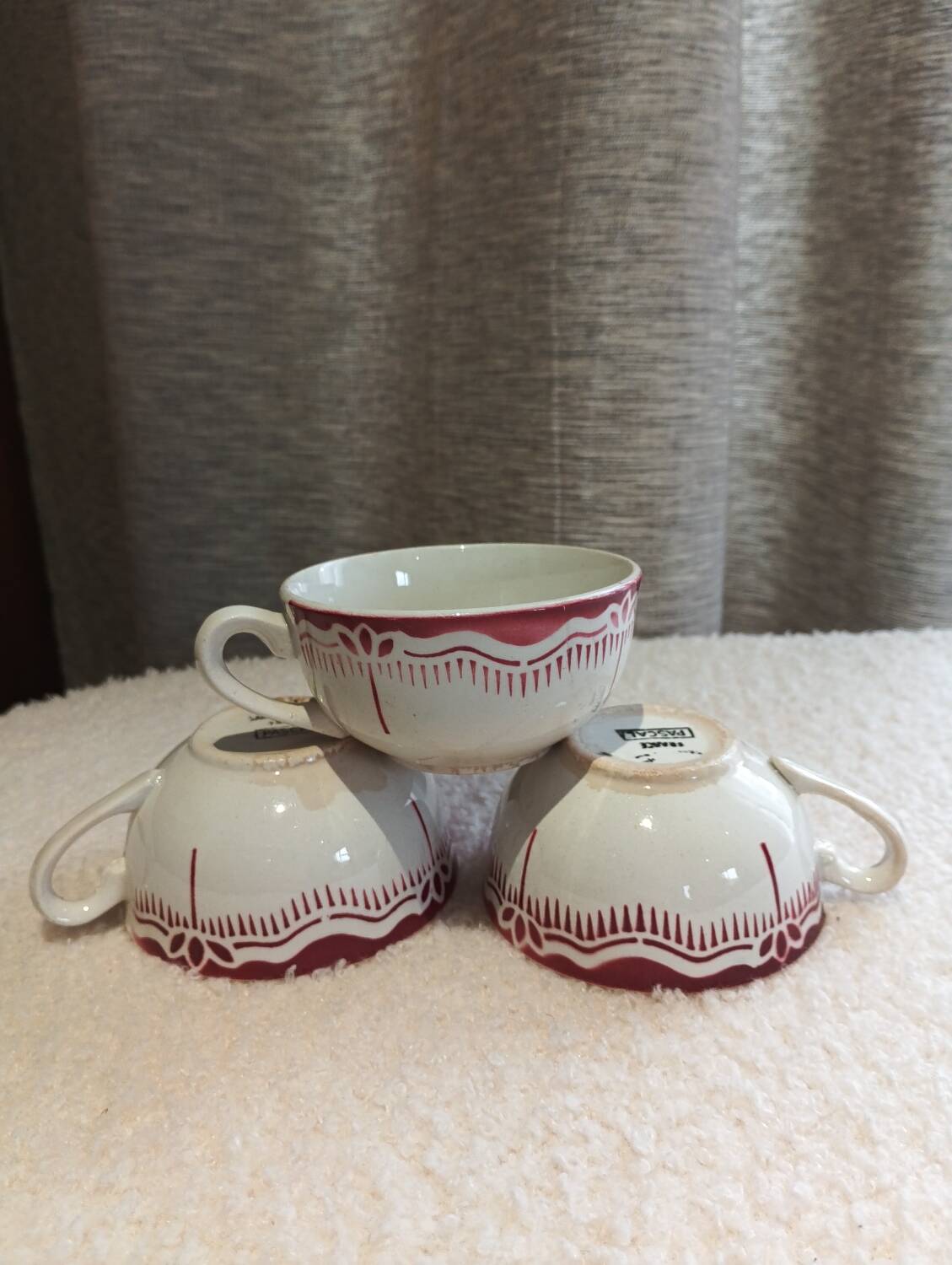 Antique Sarreguemines cups