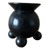 Vintage wooden ball candle holder