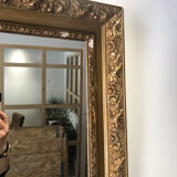 Old mirror wood and stucco 55cm X 73 cm