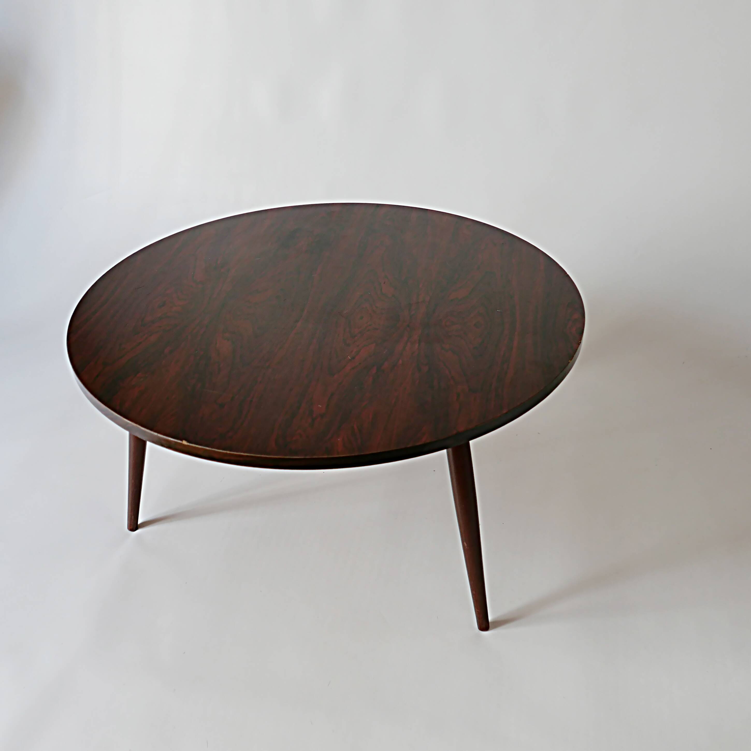 vintage coffee table design 1960 in rosewood wood 60s 70s