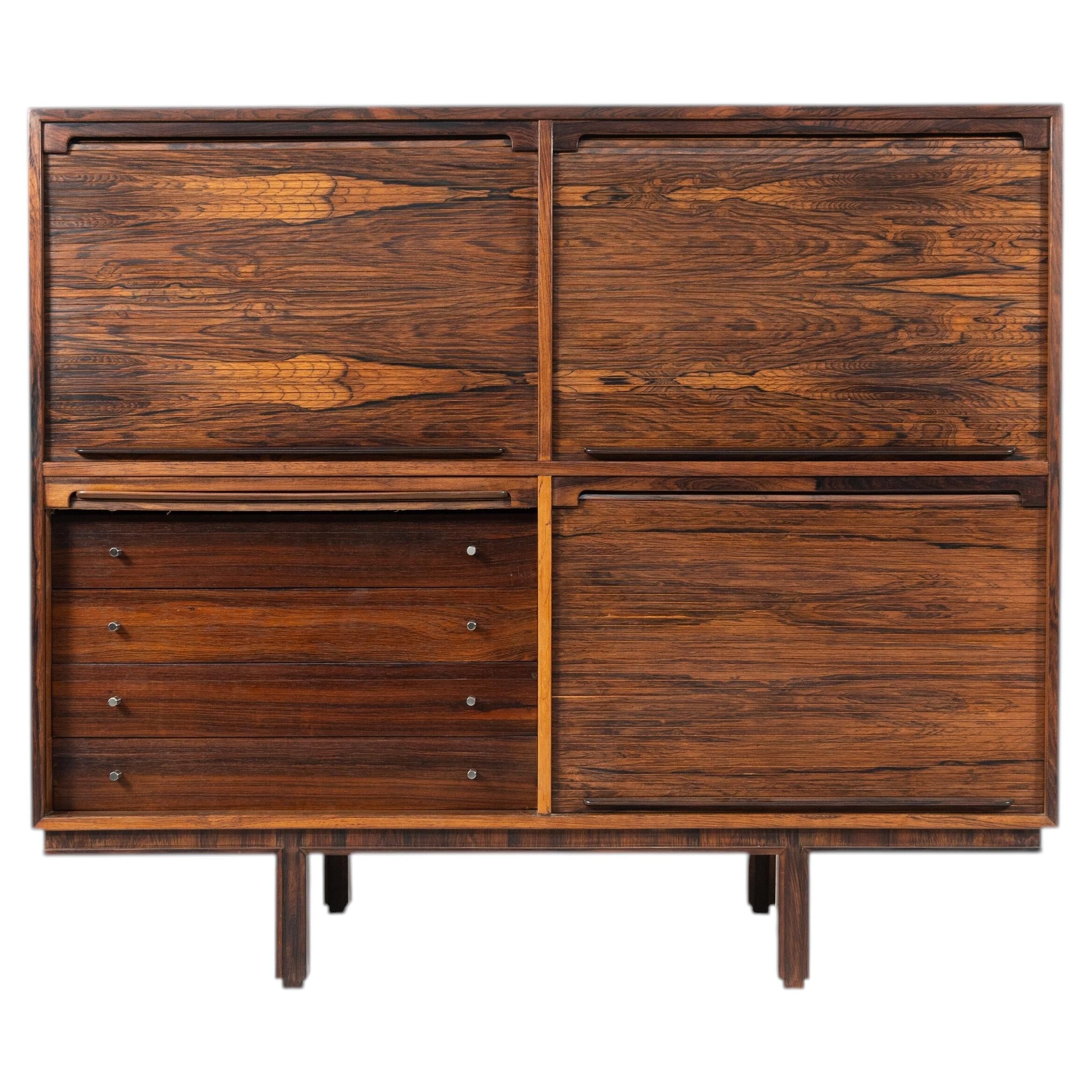 Mid-century modern storage furniture in the style of Gianfranco Frattini, Italy, 1960s.
