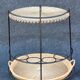 French iron and wicker bar cart from the 1950s