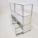 USM haller white furniture - highboard with 4 hatch doors