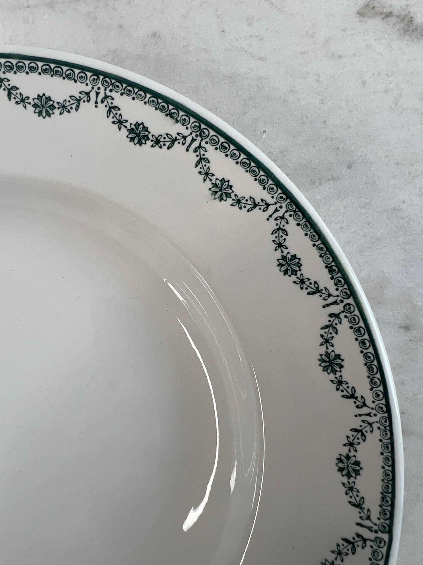 Lot de 2 assiettes creuses Saint Amand verte