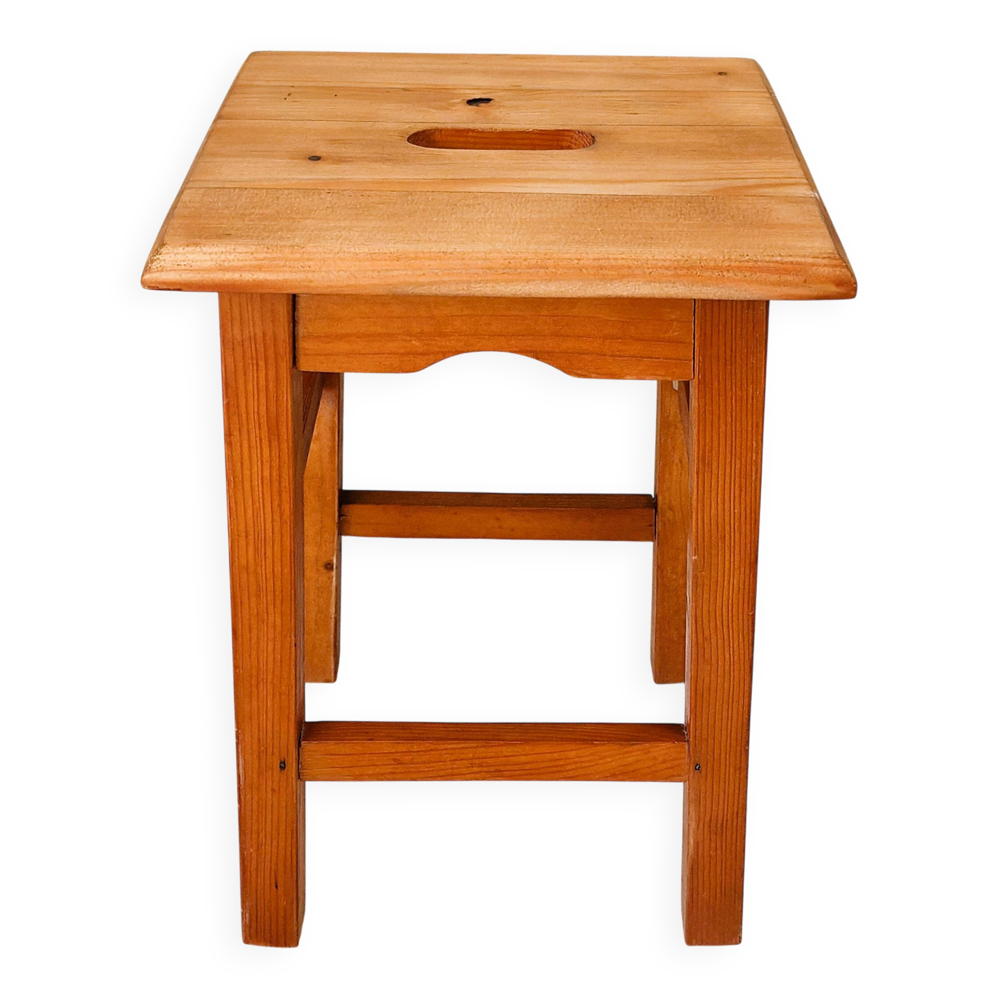 Rustic stool in solid pine