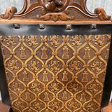 Pair of Throne Armchairs Spanish Renaissance style French Spanish armchair leather from Cordoba 1960s