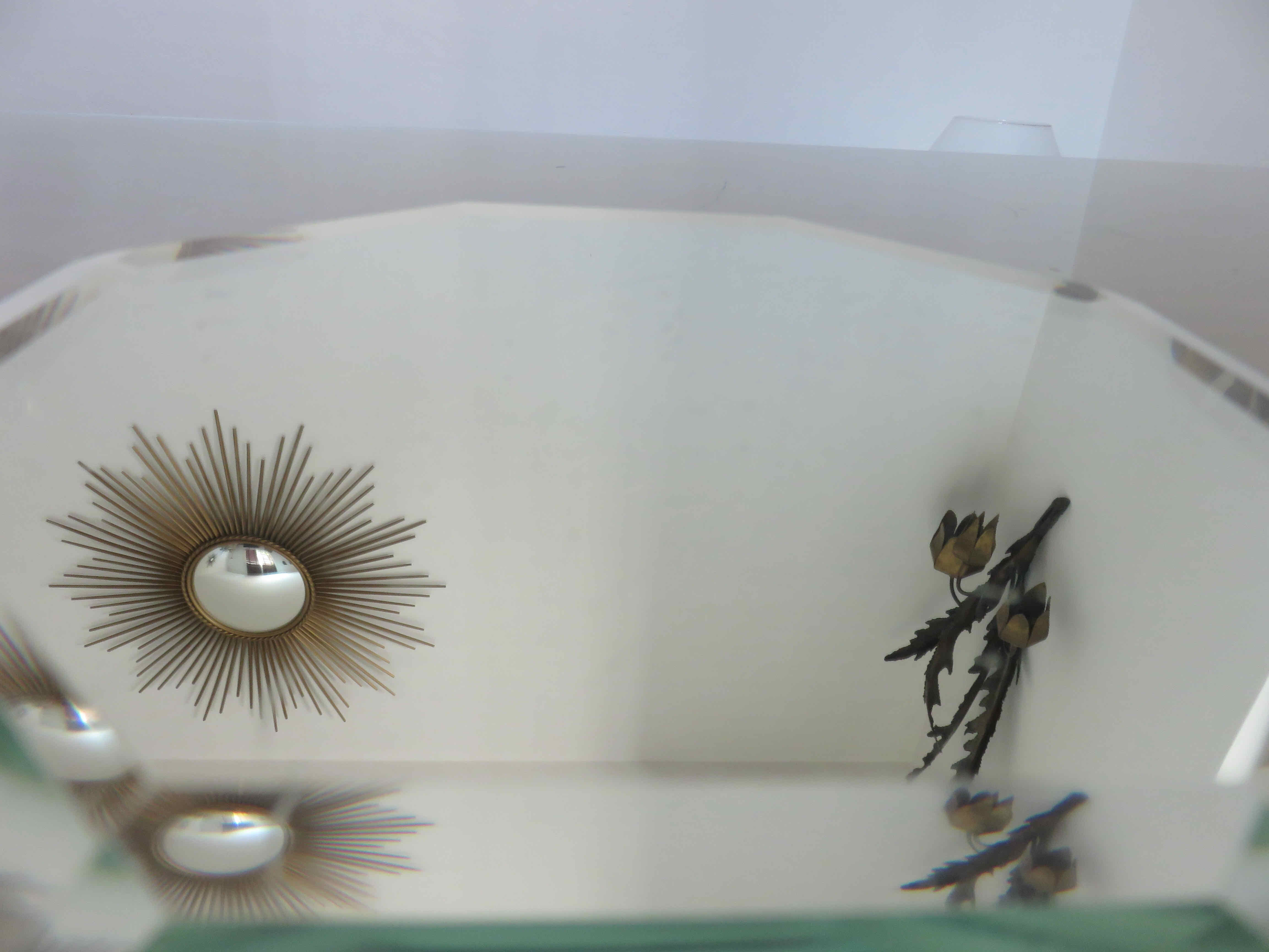 Beveled octagonal mirror 40s 50s