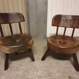 Ensemble de 4 chaises brutaliste Brésil Mid-Century