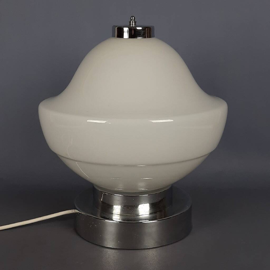 Murano glass table lamp by Sergio Mazza, Space Age design, 1970s modernism.