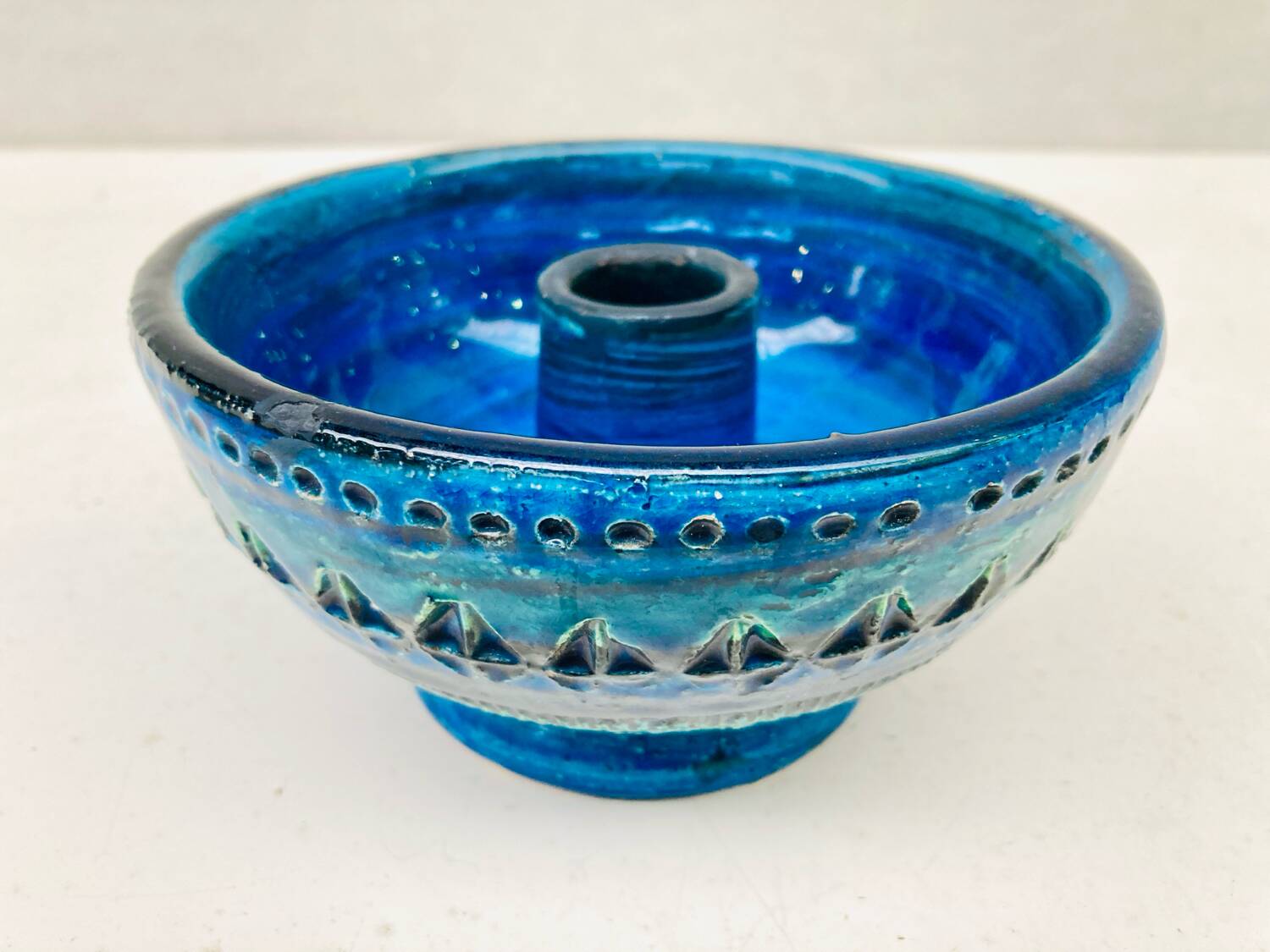 “Rimini Blu” candle holder – Aldo Londi for Bitossi