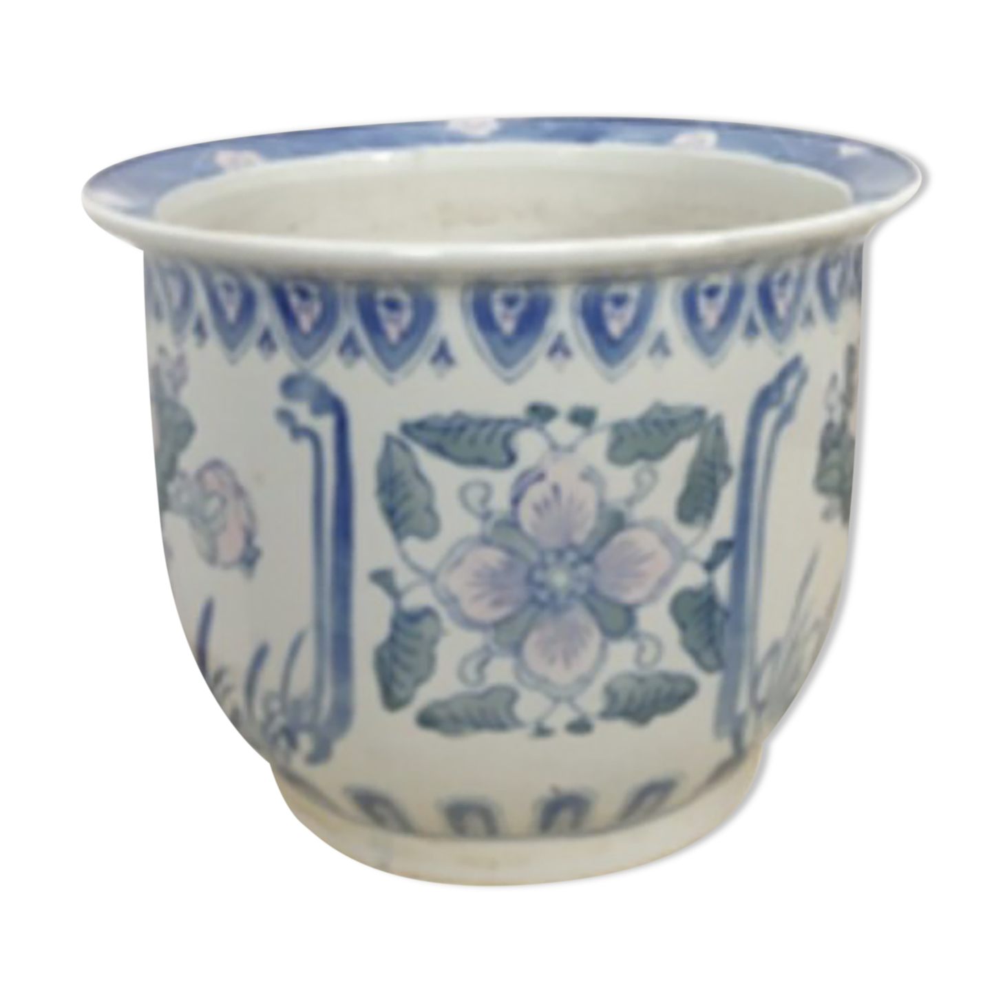 Patterned vintage flowerpot