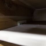 Armoire penderie 1950 pieds compas portes coulissantes plateau neuf