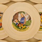 Dessert plates nursery rhymes of digoin and sarreguemine