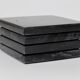 Madeji – Black square coasters in natural marble – set of 4