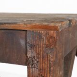 French industrial console table in solid wood, 1920s