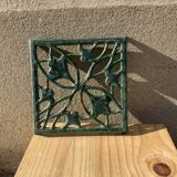 Antique cast iron green enamelled cast iron vintage tableware