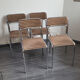 Ensemble de 4 chaises vintage chromées