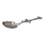 Dessert spoon silver initials SM naturalist branch 64 grams