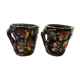 2 tasses en pierre de lave vintage