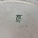 Large oval dish, "Champagne" model, Badonviller, green