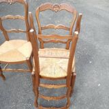 Set of 4 straw chairs