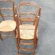 Série de 4 chaises paillées