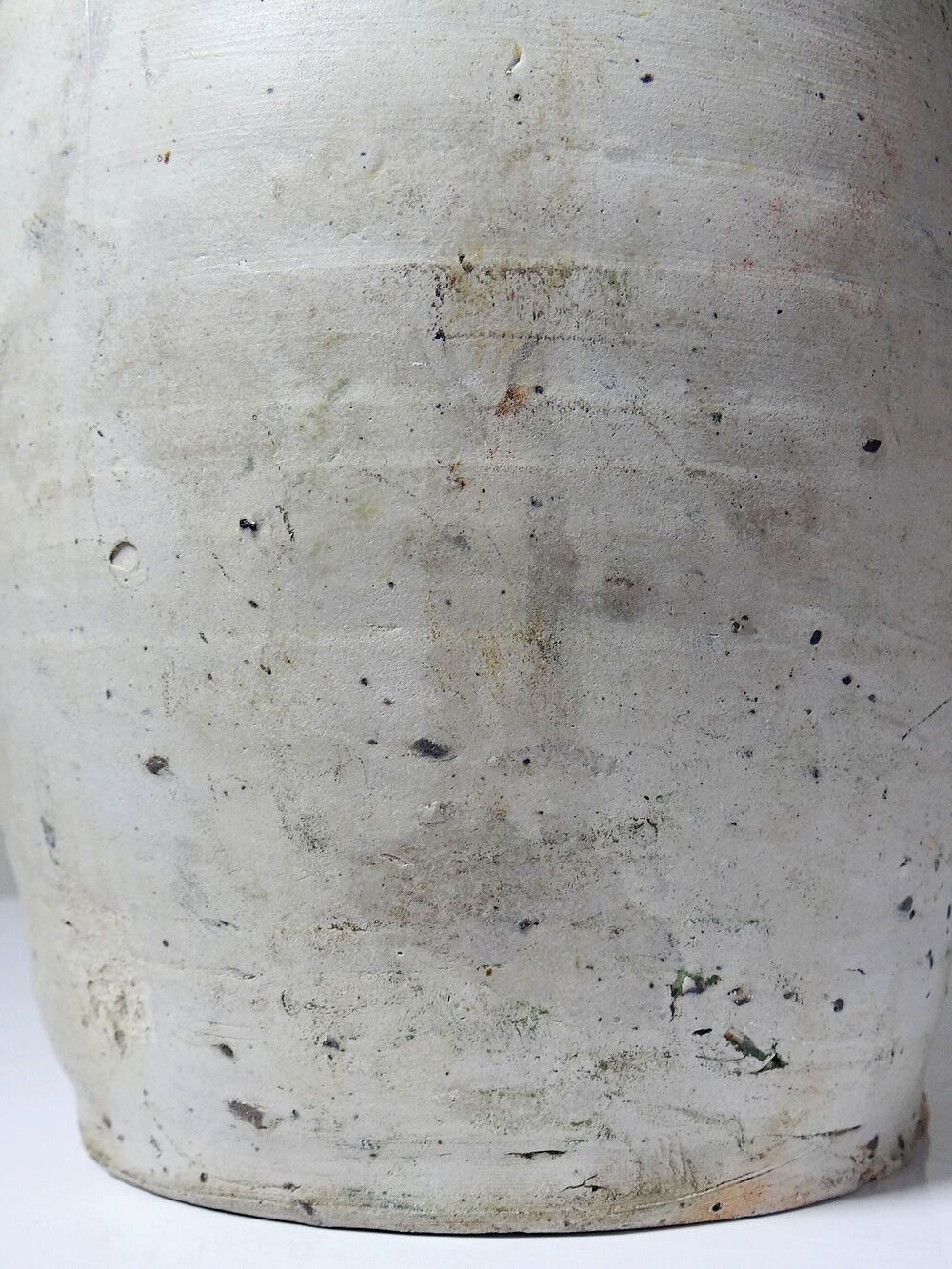 Bonbonne ancienne en grès de Puisaye émaillé, artisanat fin XIXe début XXe