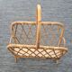 Rattan magazine rack: vintage
