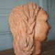 Sculpture signed Doloire, terracotta sculpture, woman's head sculpture, collection, interior decoration.