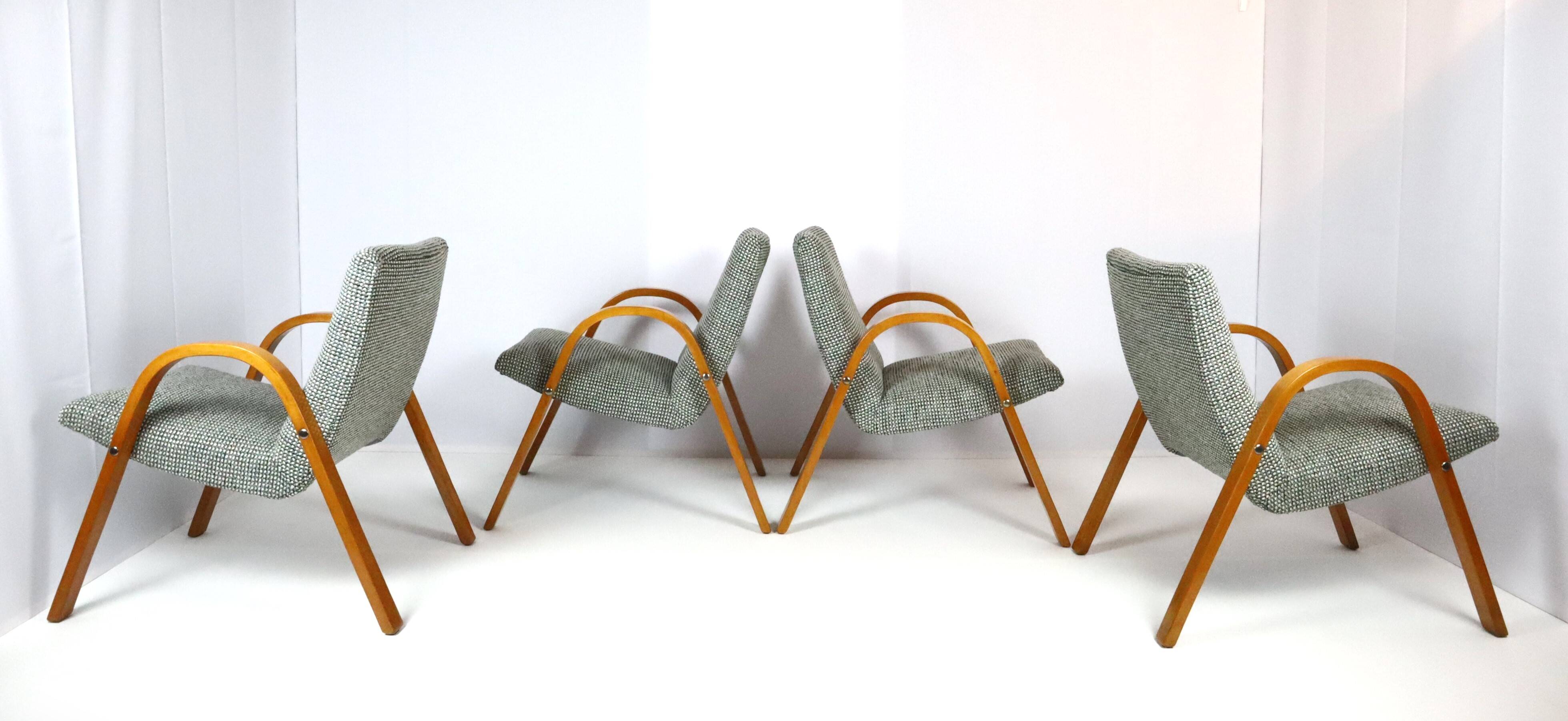 4 Steiner armchairs 1950