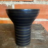 Vase CUBA Aza Selection Made In Germany Black Brown Ceramic Vintage