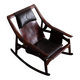 Liceu de Artes e Oficios rocking chair with ottoman, Brazil 1960s