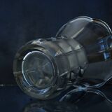 Art Deco Made in Czehoslovakia  Satin and Clear Glass - 22 cm tall