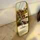 Large asymmetrical mirror metal gold vintage 1960 60 design mirror