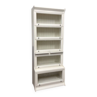 Classic English White Globe Wernicke Bookcase