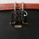 Vintage Soriana set in red leather by Afra e Tobia Scarpa for Cassina Italy
