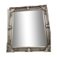 Solid baroque mirror with silver frame - Wood