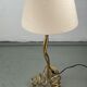 Lampe vintage ondulée de forme libre, abat-jour bouclé