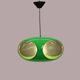 Massive Belgium Space Age UFO Lamp, Green Mid-Century Modern Lighting
